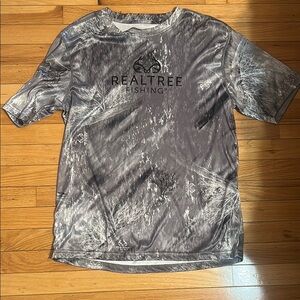 Realtree Men's Short Sleeve Gray Camo Tee